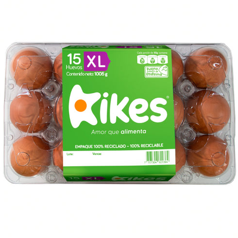 HUEVO KIKES 15U PET XL